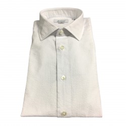 BRANCACCIO camicia uomo manica lunga bianca operata GIO’ BR14501 100% cotone