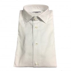 BRANCACCIO camicia uomo manica lunga bianca operata mod GIO’ BR14401 100% cotone