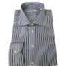 BRANCACCIO camicia uomo bianco/blu 100 % cotone vestibilità slim