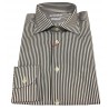 BRANCACCIO camicia uomo a righe, manica lunga 100% cotone doppio ritorto