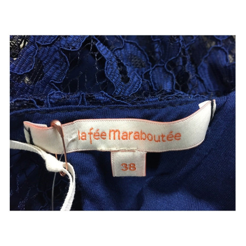 LA FEE MARABOUTEE abito donna pizzo blu chiaro mod FB3108 MADE IN ITALY