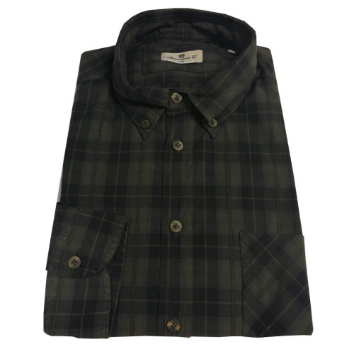 BRANCACCIO button-down man shirt with pocket NICOLA GOLD