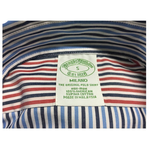 BROOKSBROTHERS shirt long sleeve button-down with pocket mod 42212 100% cotton SUPIMA no iron