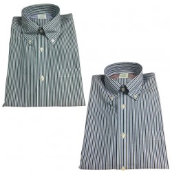 BROOKSBROTHERS camicia uomo manica lunga button-down con taschino mod 42212 100% cotone SUPIMA no iron