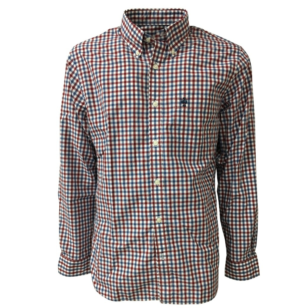 BROOKS BROTHERS camicia uomo manica lunga button-down con taschino mod 942200 linea RES FLEECE