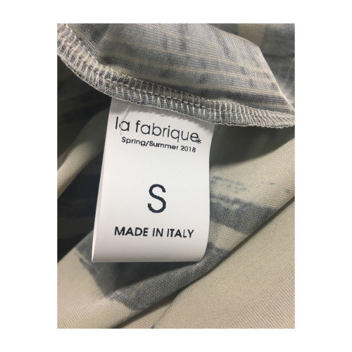 LA FABRIQUE blusa donna jersey beige/celeste/denim mod 18E-690 MADE IN ITALY