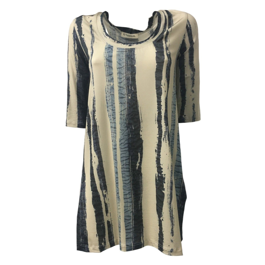 LA FABRIQUE women's blouse beige/light blue/denim mod 18E-690 MADE IN ITALY LA FABRIQUE women's blouse beige/light blue/denim mod 18E-690 MADE IN ITALY