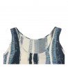 LA FABRIQUE top donna righe ghiaccio/celeste/denim mod 18E-661 MADE IN ITALY