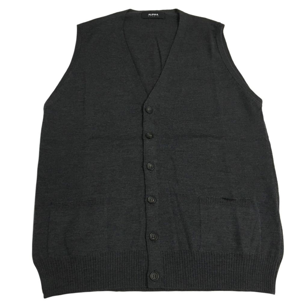 ALPHA STUDIO men's vest with buttons regular mod AU-6006D 100% wool