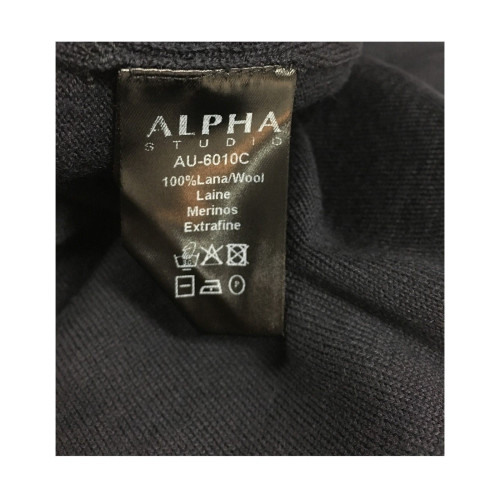 ALPHA STUDIO gilet uomo chiuso girocollo regular mod AU-6010C 100% lana