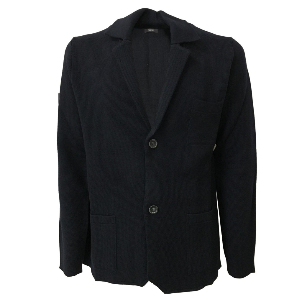 ALPHA STUDIO men's jacket blue slim fit 100% wool mod AU-6030E ALPHA STUDIO men's jacket blue slim fit 100% wool mod AU-6030E