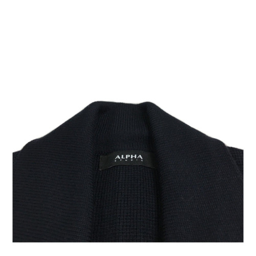 ALPHA STUDIO men's jacket blue slim fit 100% wool mod AU-6030E