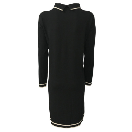 ALPHA STUDIO women's wool dress with ecru details mod AD-7013O 100% wool