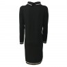 ALPHA STUDIO abito donna maglia nero con dettagli ecru mod AD-7013O 100% lana
