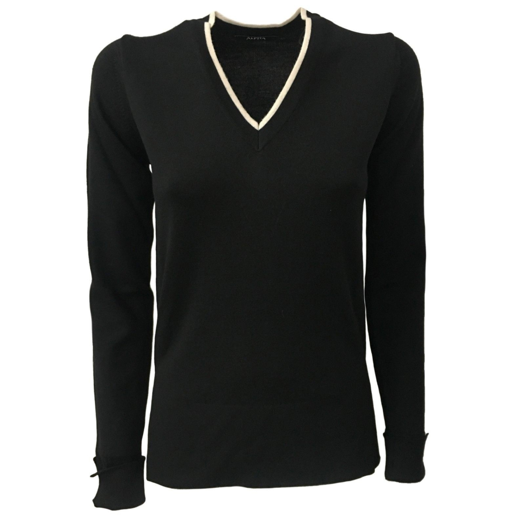 ALPHA STUDIO women's sweater black mod AD-7010A 100% wool ALPHA STUDIO women's sweater black mod AD-7010A 100% wool