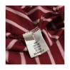 NUMERO PRIMO abito donna righe bordeaux/cipria 100% cotone S639L MADE IN ITALY