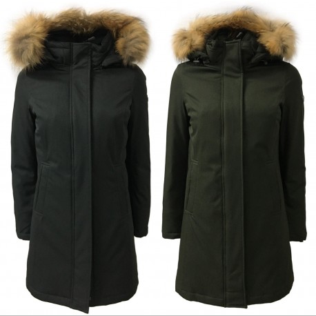 NORWAY 3/4 woman jacket with detachable hood and fur mod THEA 85542