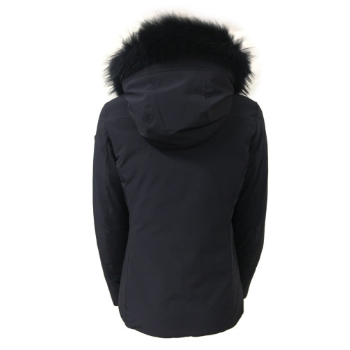 NORWAY woman jacket blue with hood and fur mod SIBILLA 85442