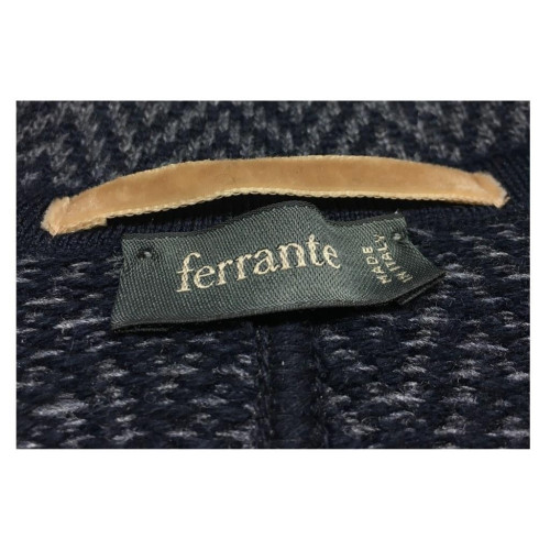 FERRANTE giacca uomo maglia fantasia spinata blu mod U39201 MADE IN ITALY