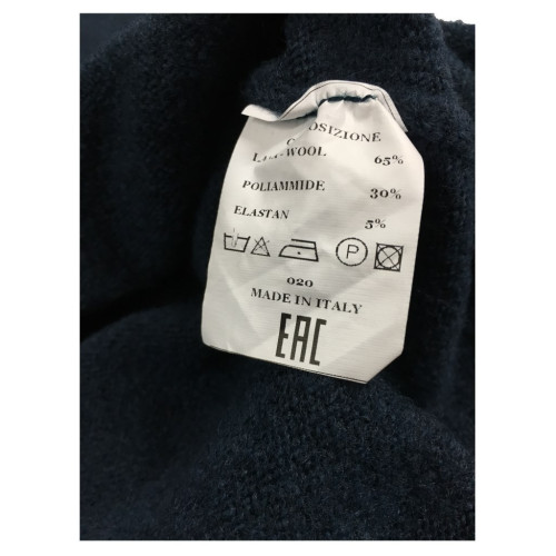 FERRANTE men's crew neck sweater mod U31101 65% wool 30% polyamide 5% elastane MADE IN ITALY