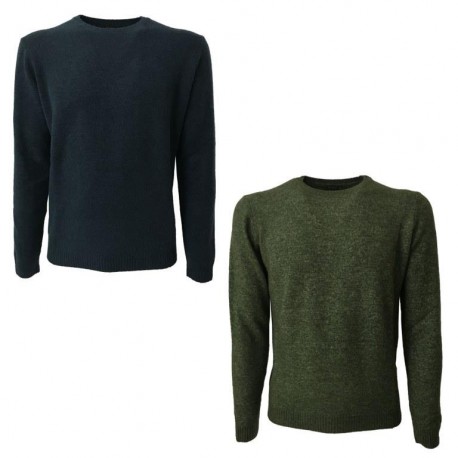 FERRANTE men's crew neck sweater mod U31101 65% wool 30% polyamide 5% elastane MADE IN ITALY