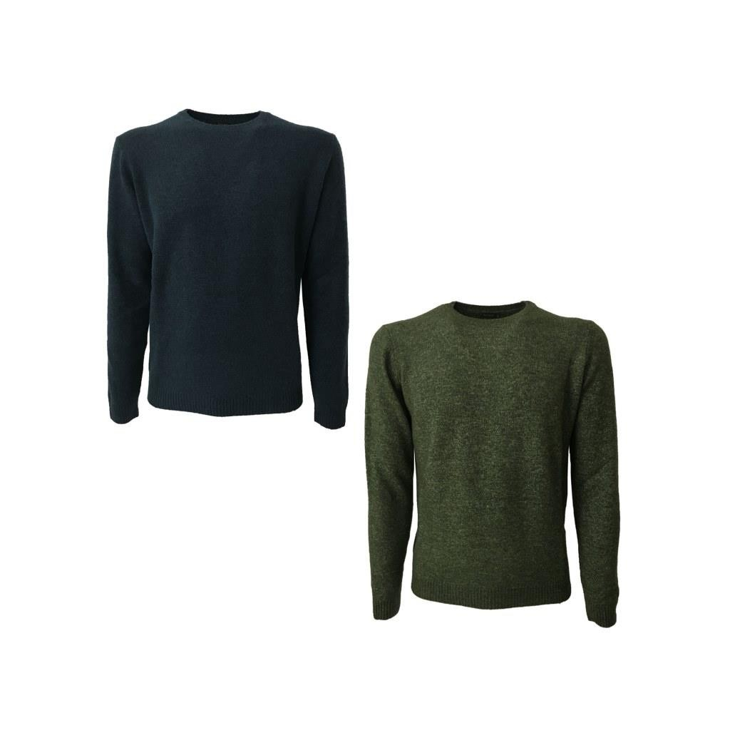 FERRANTE men's crew neck sweater mod U31101 65% wool 30% polyamide 5% elastane MADE IN ITALY