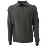 FERRANTE polo uomo con toppe in maglia gomiti in contrasto mod U30611 100% lana MADE IN ITALY