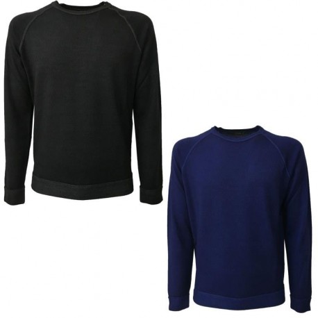 FERRANTE men's crew-neck sweater cut sweatshirt mod U22118 100% wool MADE IN ITALY