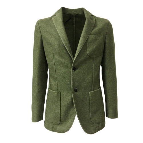 LUIGI BIANCHI ROUGH line jacket green man washed with double gap