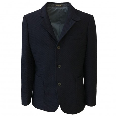 ROYAL ROW man jacket, fancy blue, domestic aviation lightly padded 100% wool MADE IN ITALY