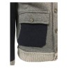 FERRANTE blouson man blue / gray with buttons and pockets mod U24001 80% wool 20% polyamide MADE IN ITALY