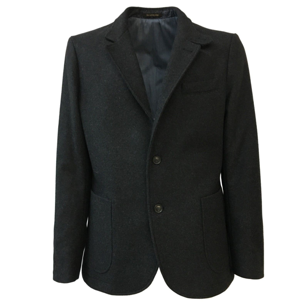 ROYAL ROW man jacket anthracite lining lightly padded aviation, 80% wool 10% cashmere 10% nylon MADE IN ITALY