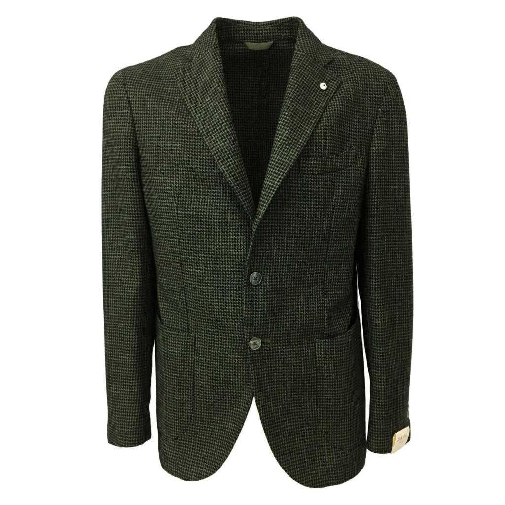 L.BM 1911green/black men's jacket 43% cotton 40% wool 17% polyamide L.BM 1911green/black men's jacket 43% cotton 40% wool 17% polyamide