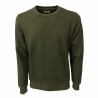 BKØ felpa uomo garzata verde militare 100% cotone mod SU17010 MADE IN ITALY