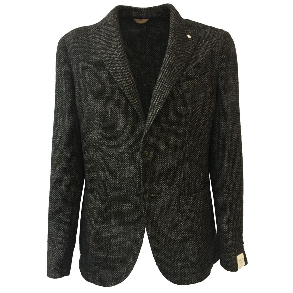 L.BM 1911 men's black/brown jacket 80% cotton 20% wool