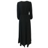 24.25 long woman dress black 3/4 sleeve length 130 cm mod DD18 329 MADE IN ITALY