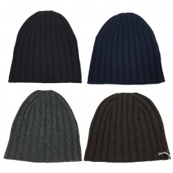 DELLA CIANA cappello da uomo, lavorato a coste, colore moro, 100% cashmere 2/28 MADE IN ITALY