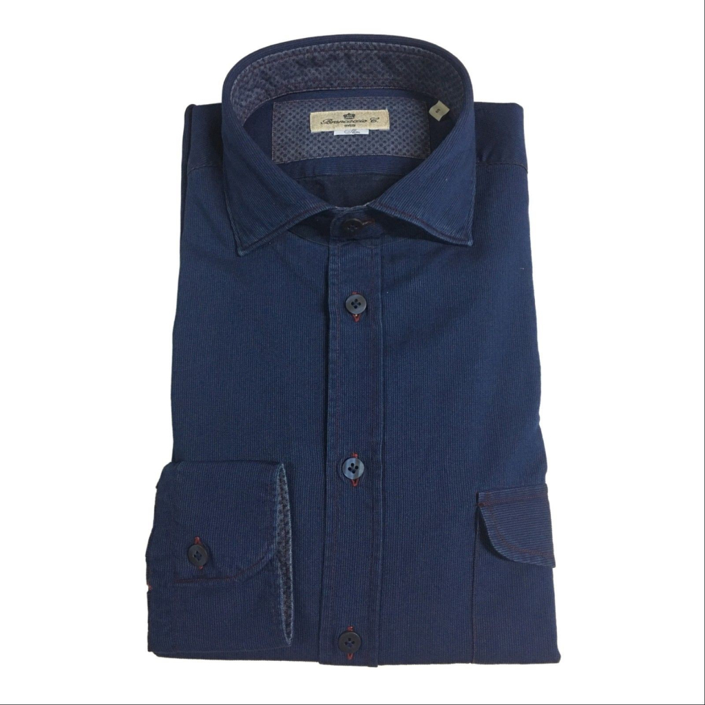 BRANCACCIO man shirt light blue dyed 100% cotton RANGER URBAN 6605 tes UN45202