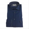 BRANCACCIO camicia uomo blu chiaro dyed 100%cotone RANGER URBAN 6605 tes UN45202