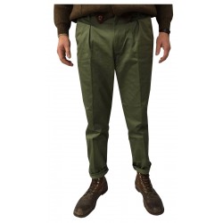 MANIFATTURA CECCARELLI green chino trousers Man 75% Cotton 25% Polyester MADE IN ITALY