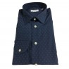 BRANCACCIO camicia uomo fantasia blu chiaro mod DUTY K2 tess BZ61402 100% cotone