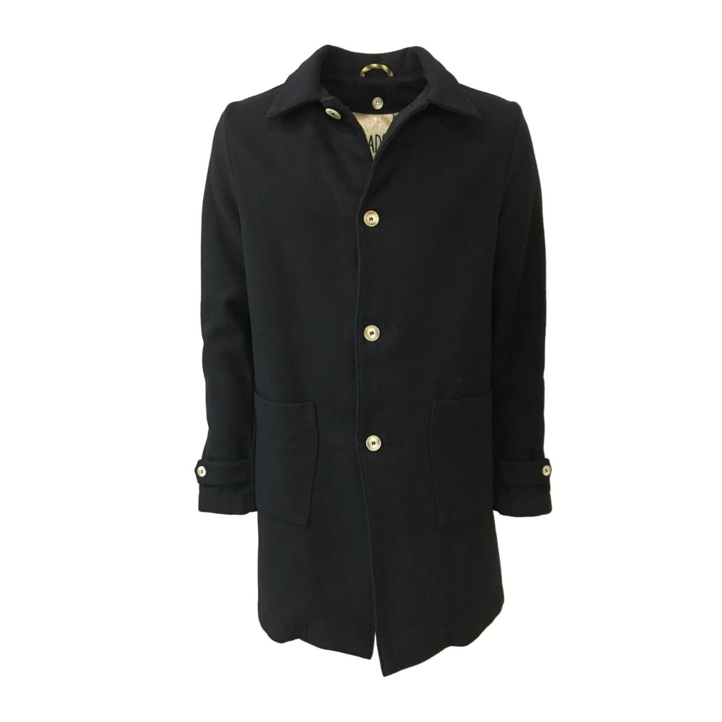 BKØ linea MADSON cappotto uomo nero lana fodera in ecofur DU18523 MADE IN ITALY BKØ linea MADSON cappotto uomo nero lana fodera in ecofur DU18523 MADE IN ITALY