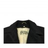BKØ MADSON man coat black wool ecofur lining mod DU18523  MADE IN ITALY