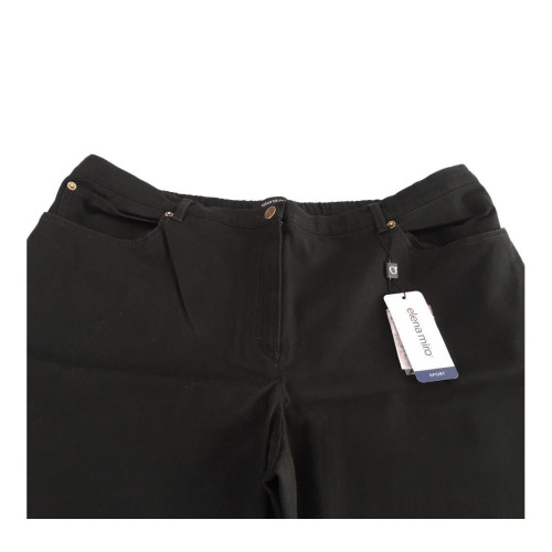 ELENA MIRO' pantalone donna invernale verde scuro ricamo tasca (49 - IT 58)
