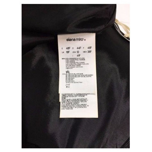 ELENA MIRO' women's skirt black technical fabric length 66 cm 88% polyamide 12% elastane