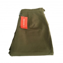 ELENA MIRO' women's trousers army green elastic waist 39-48 Made in Italy