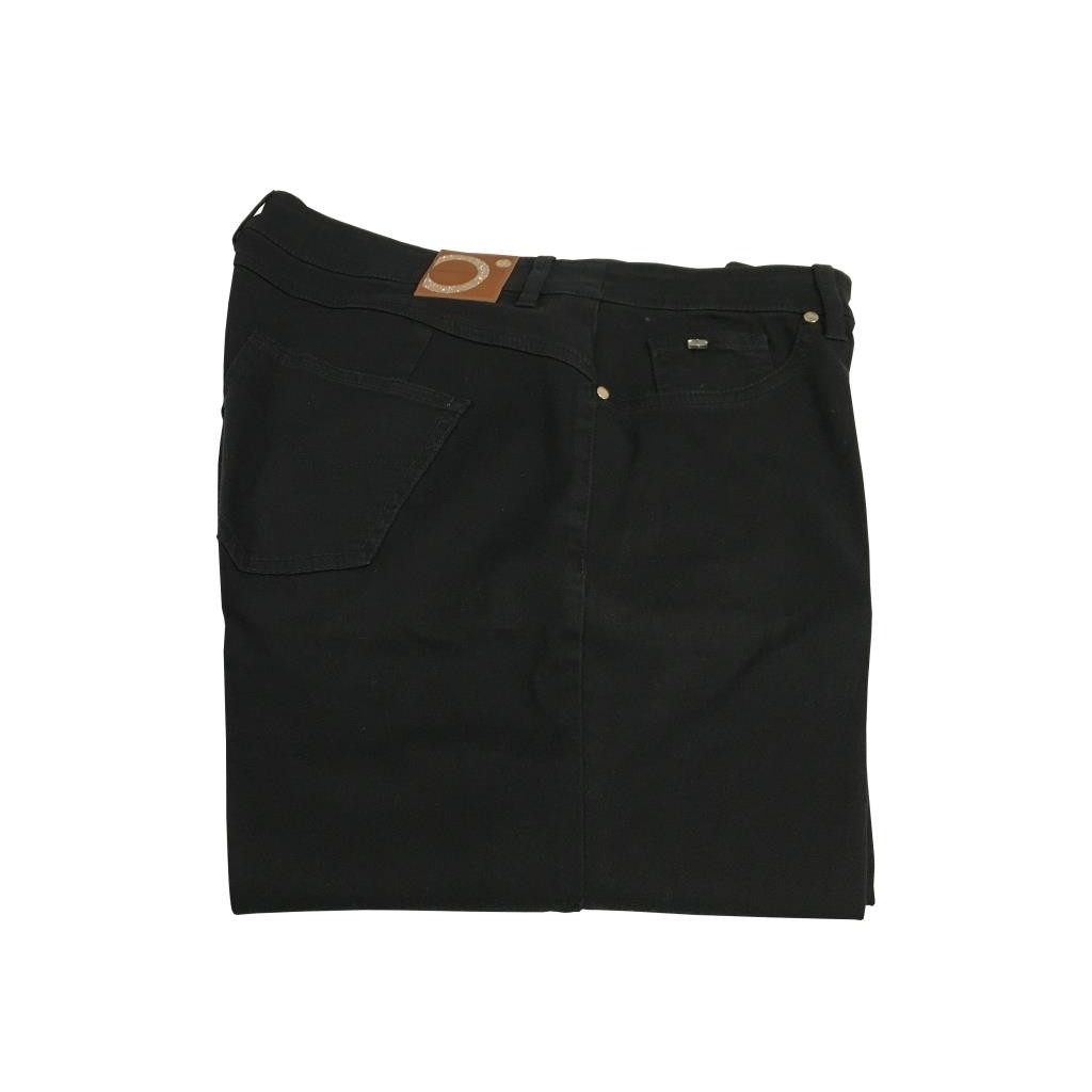ELENA MIRO' woman dyed black trousers with ankle length ELENA MIRO' woman dyed black trousers with ankle length