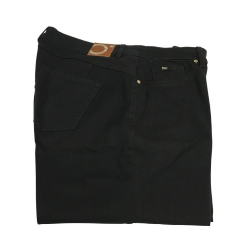 ELENA MIRO' woman dyed black trousers with ankle length