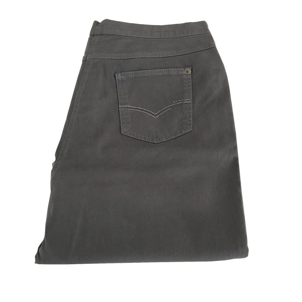 ELENA MIRO' women's trousers gray with rhinestones on pockets 98% cotton 2% elastane ELENA MIRO' women's trousers gray with rhinestones on pockets 98% cotton 2% elastane