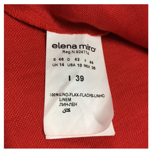 ELENA MIRO' camicia donna rossa 100% lino